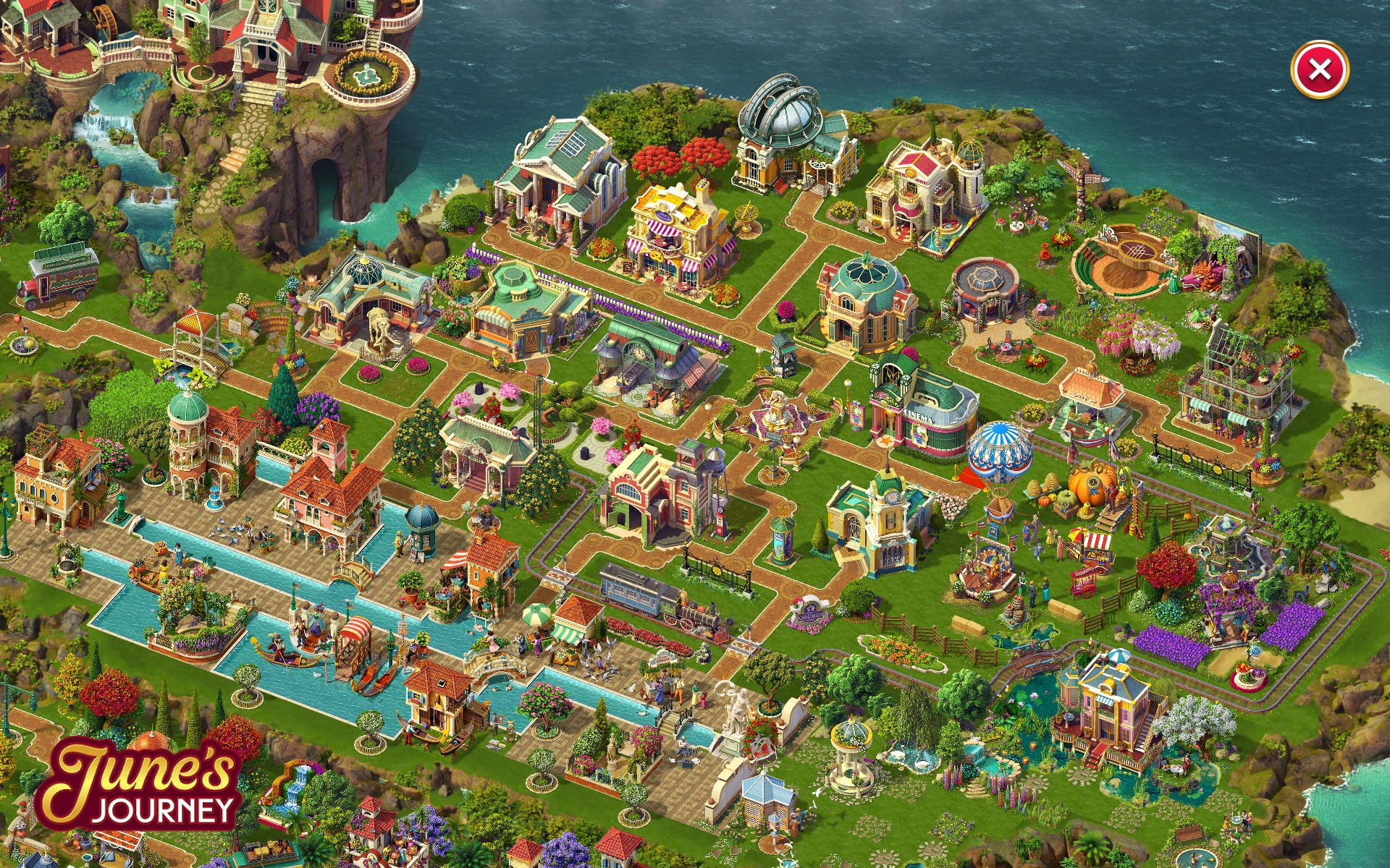 Town development and urban planning illustration